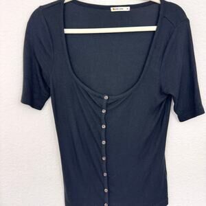 Marine Layer Black Short Sleeve Tee